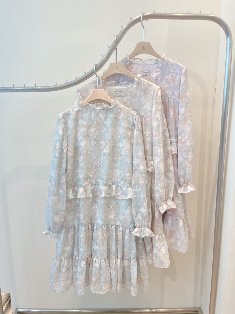 OVE東大門代購女裝新款人氣職業26春夏推薦真品休閑連衣裙OVE連衣裙