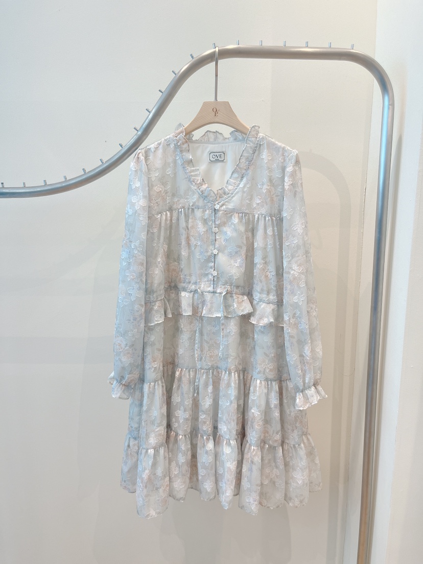 OVE東大門代購女裝新款人氣職業26春夏推薦真品休閑連衣裙OVE連衣裙圖色2