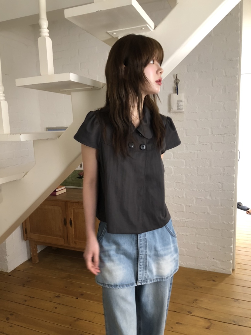 FLASH/I LOVE ME韓國代購女裝新品時尚26春夏T恤不含內搭FLASH/I LOVE MET恤