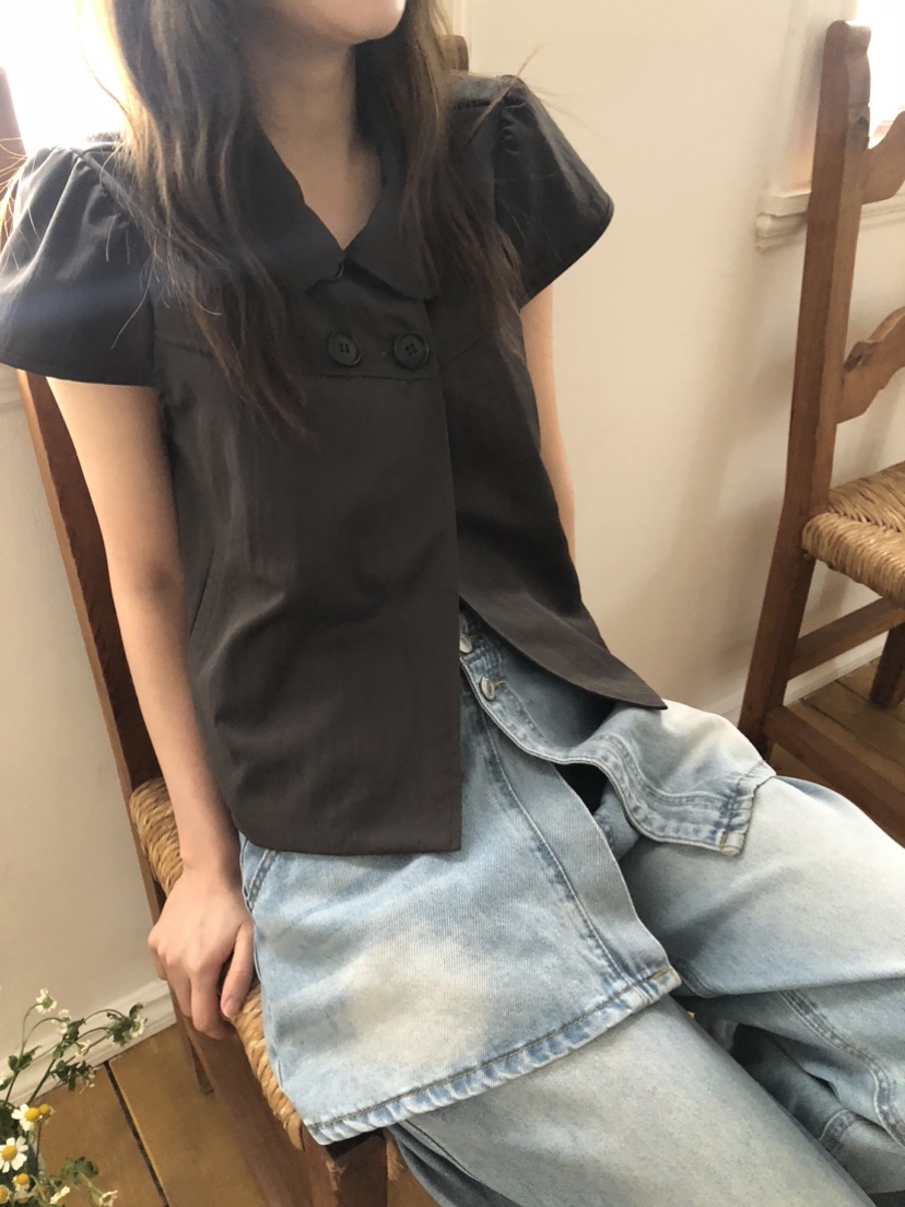 FLASH/I LOVE ME韓國代購女裝新品時尚26春夏T恤不含內搭FLASH/I LOVE MET恤