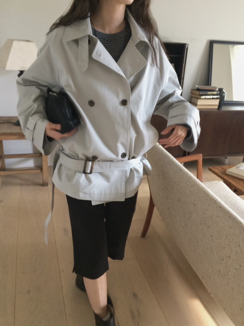 ANOU東大門實拍女士新款26春季職業推薦時尚休閑夾克含腰帶ANOU夾克