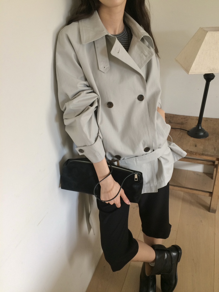 ANOU東大門實拍女士新款26春季職業推薦時尚休閑夾克含腰帶ANOU夾克