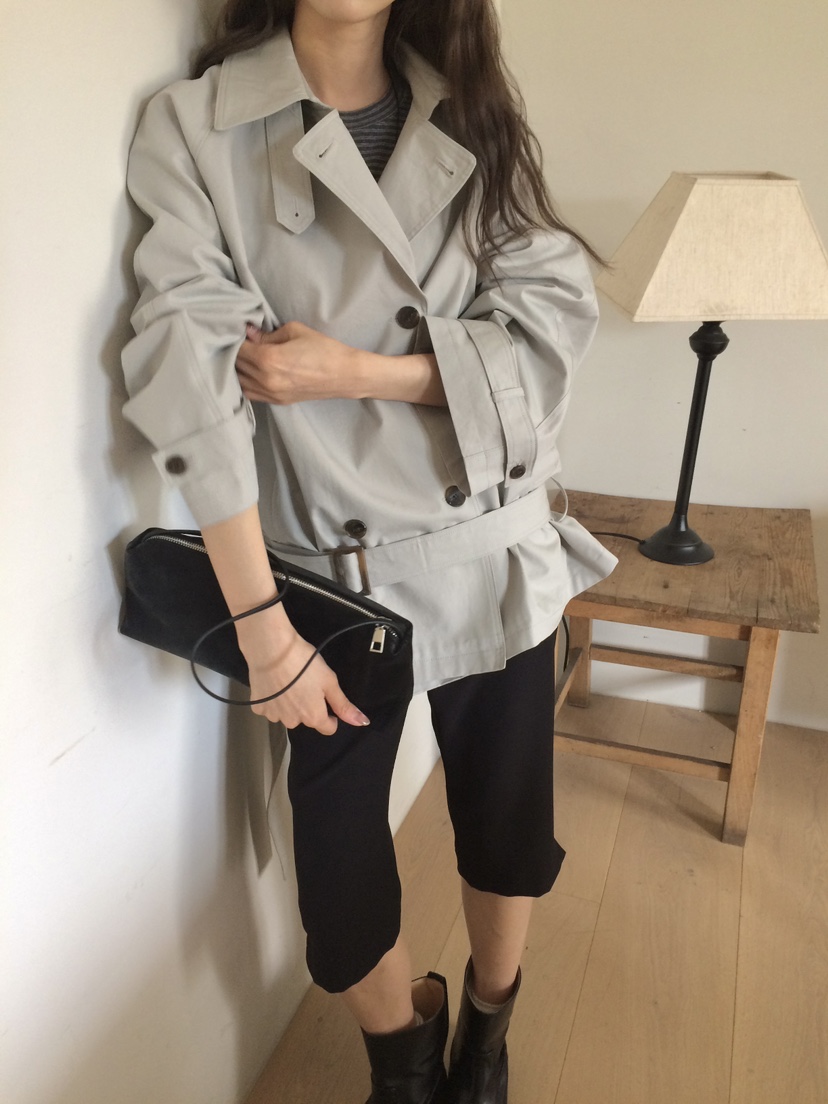 ANOU東大門實拍女士新款26春季職業推薦時尚休閑夾克含腰帶ANOU夾克