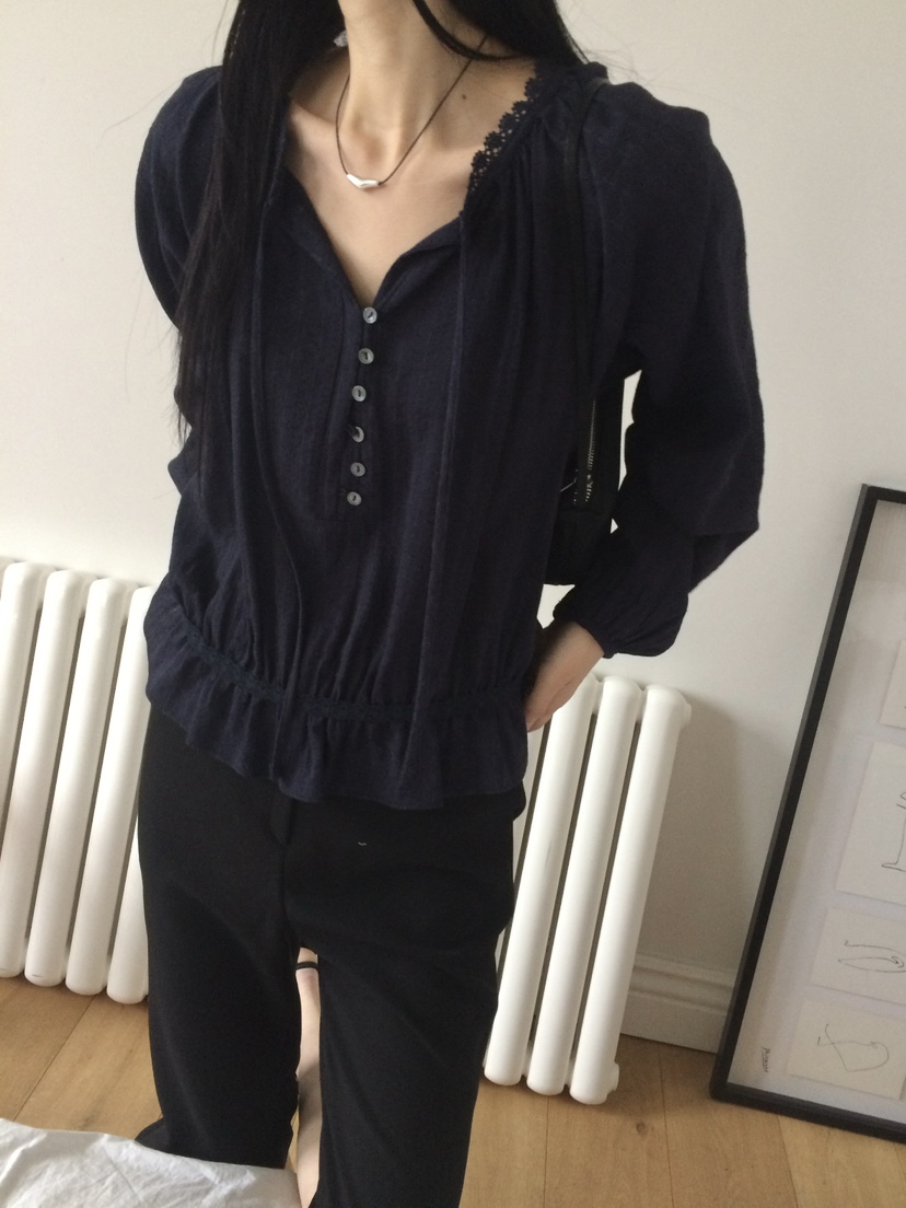 ANOU東大門實拍女裝新款推薦職業時尚人氣休閑襯衫蕾絲衫ANOU襯衫/蕾絲衫