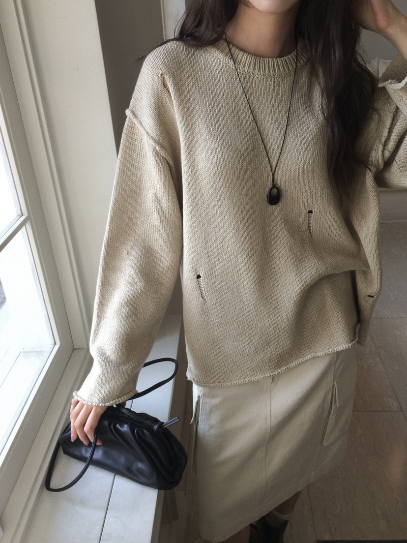 ANOU東大門代購女士新品時尚休閑26春季職業推薦人氣針織衫ANOU針織衫