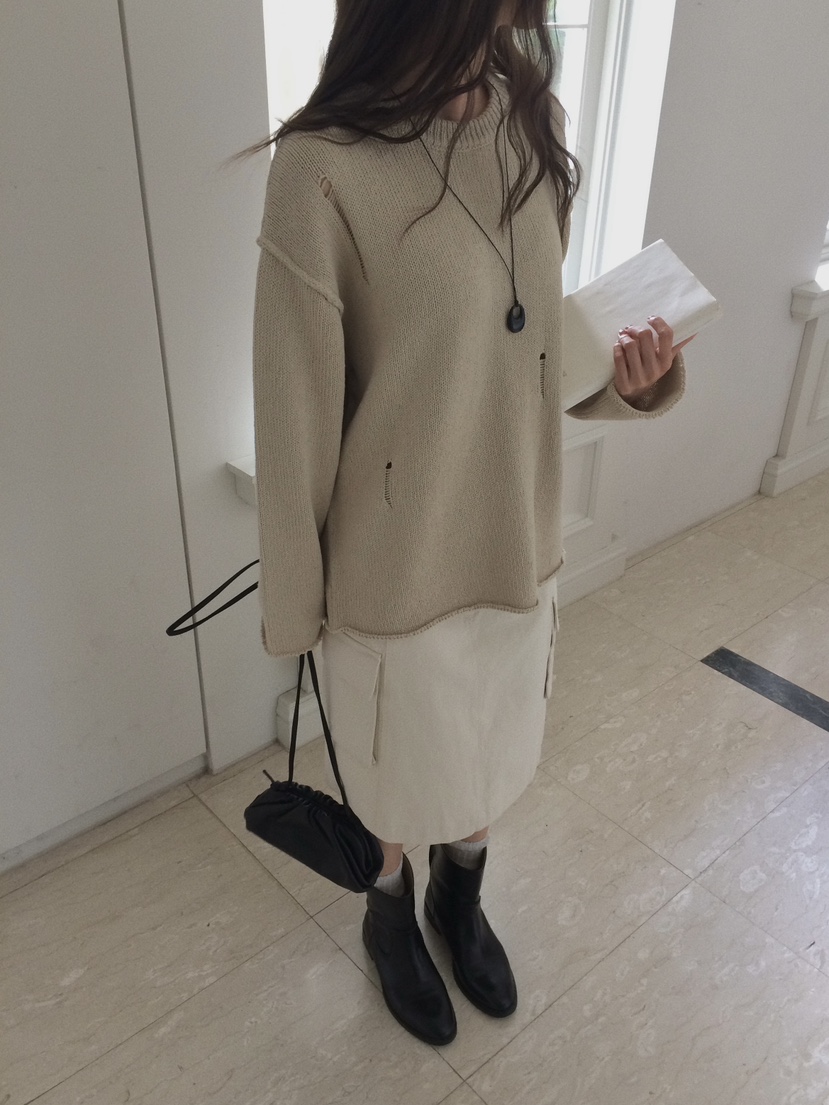 ANOU東大門代購女士新品時尚休閑26春季職業推薦人氣針織衫ANOU針織衫