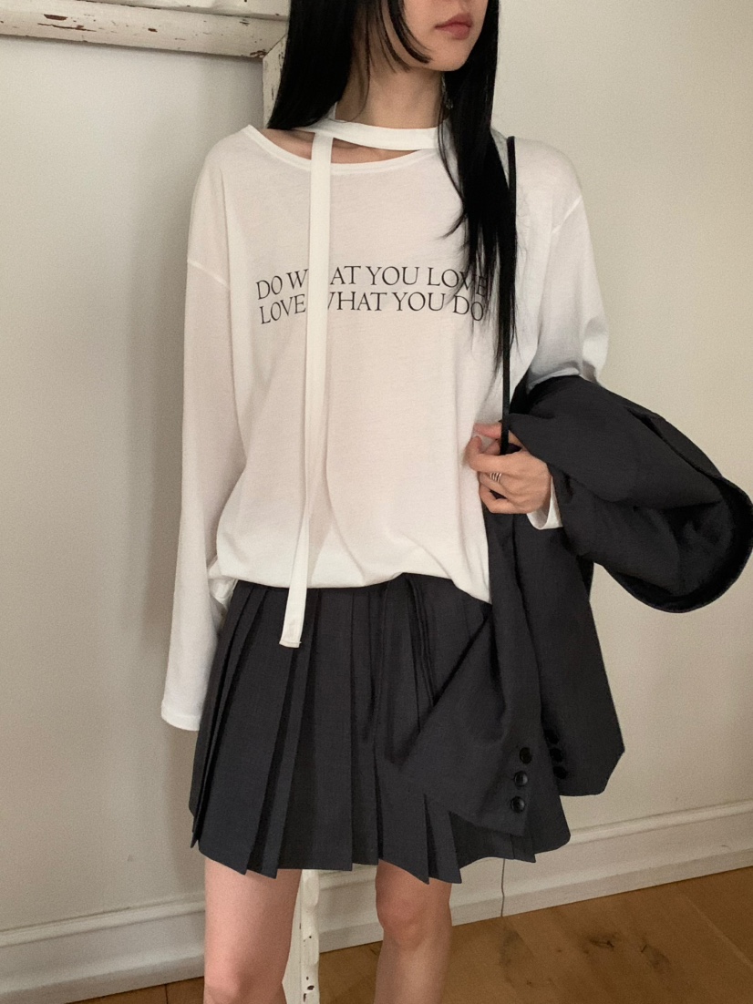 ANOU東大門實拍女士新品熱賣26春季職業休閑推薦人氣長袖T恤ANOU長袖T恤