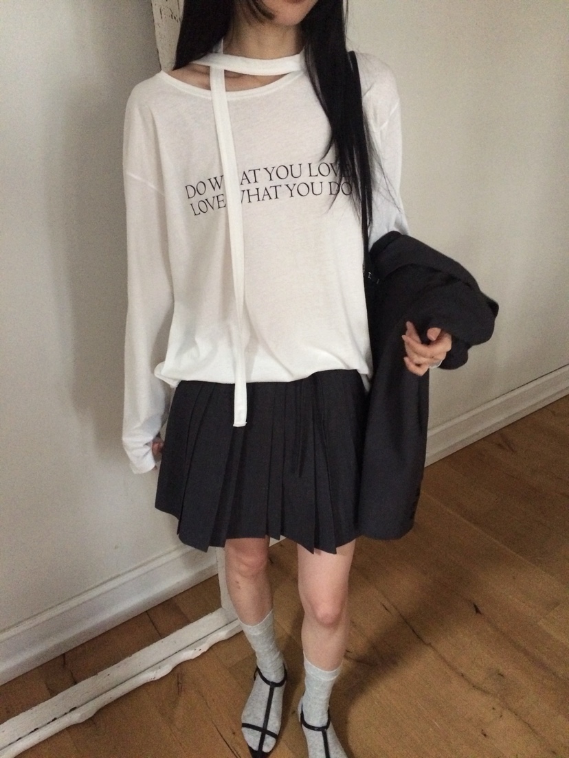 ANOU東大門實拍女士新品熱賣26春季職業休閑推薦人氣長袖T恤ANOU長袖T恤