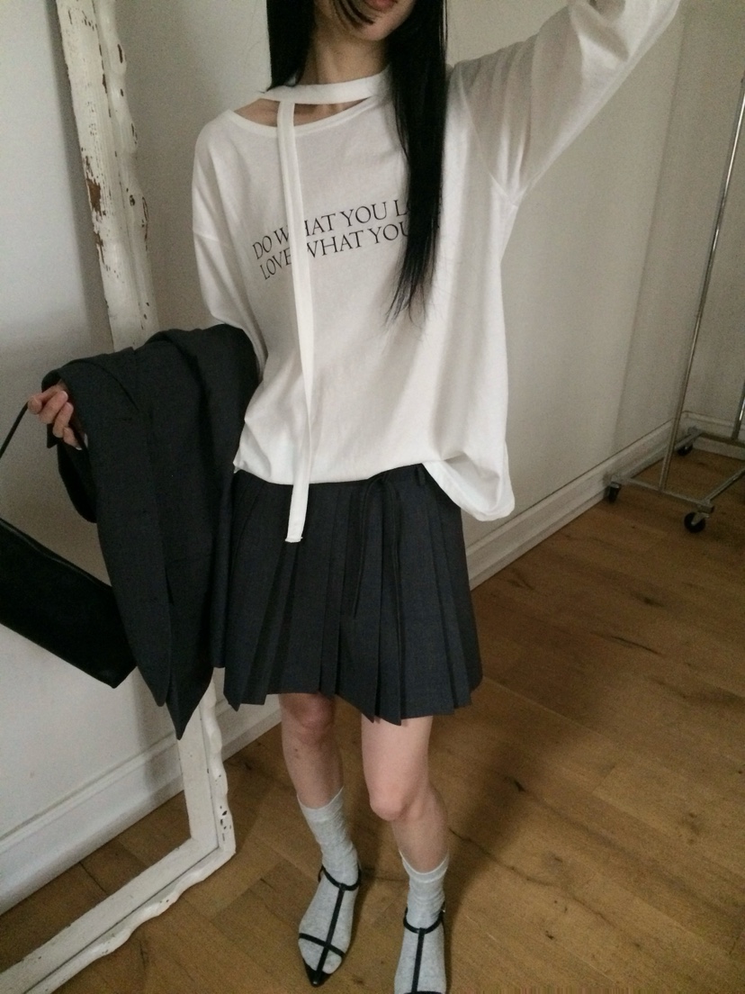 ANOU東大門實拍女士新品熱賣26春季職業休閑推薦人氣長袖T恤ANOU長袖T恤