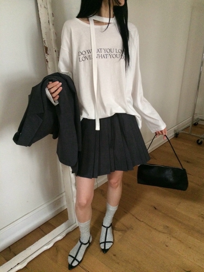 ANOU東大門實拍女士新品熱賣26春季職業休閑推薦人氣長袖T恤ANOU長袖T恤