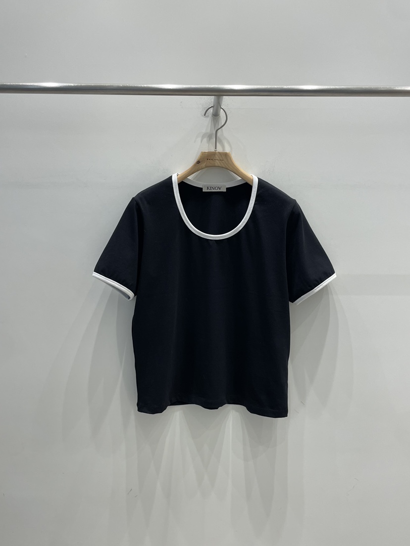 KINOA韓國代購女士新款職業休閑人氣推薦時尚26春季熱賣T恤KINOAT恤圖色2