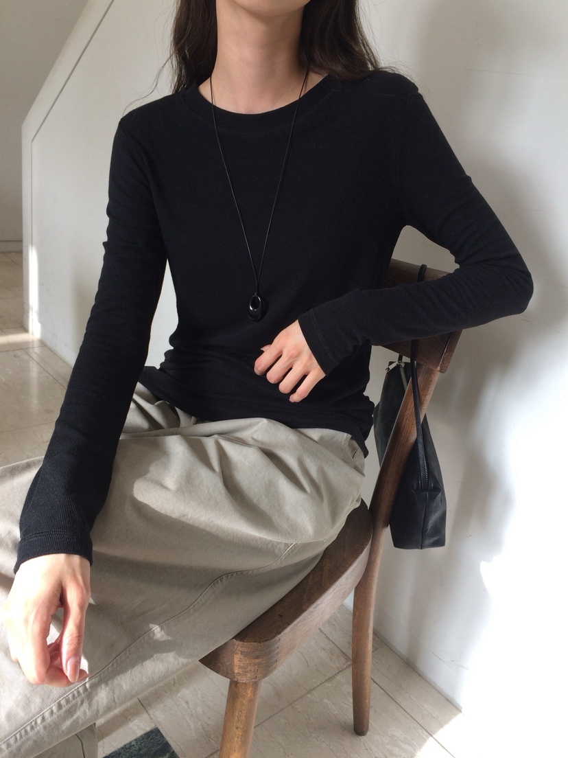 ANOU東大門代購女士新品熱賣休閑26春季人氣職業長袖T恤修身ANOU長袖T恤