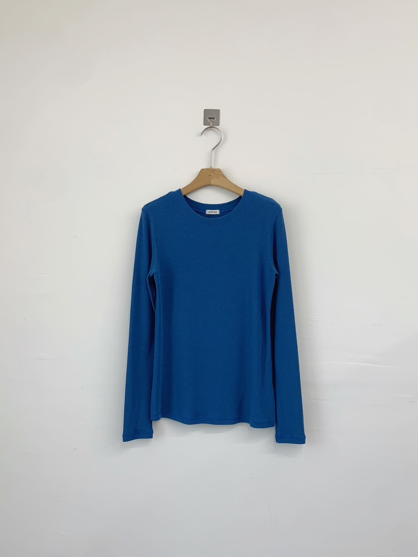 ANOU東大門代購女士新品熱賣休閑26春季人氣職業長袖T恤修身ANOU長袖T恤圖色2