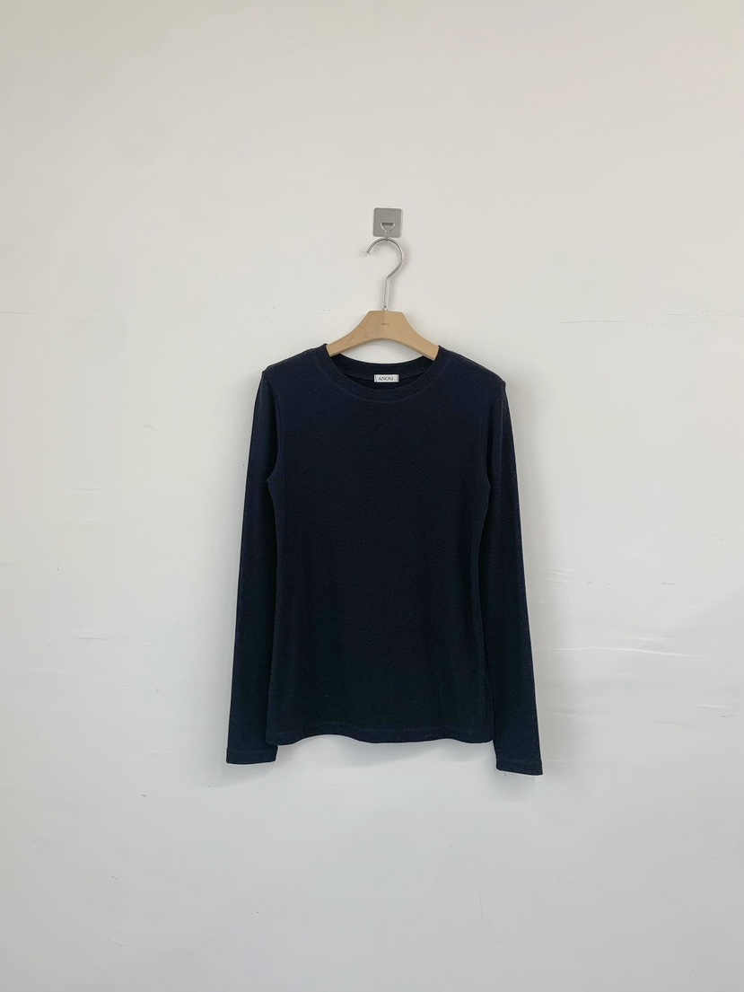 ANOU東大門代購女士新品熱賣休閑26春季人氣職業長袖T恤修身ANOU長袖T恤圖色3