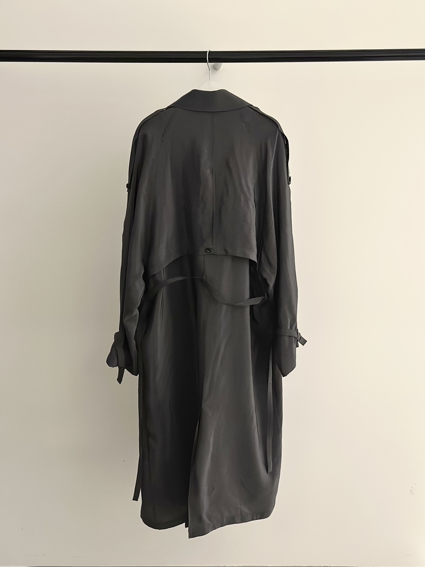 ANDTERRACE東大門代購女士新品熱賣人氣休閑長款風衣含腰帶ANDTERRACE長款風衣