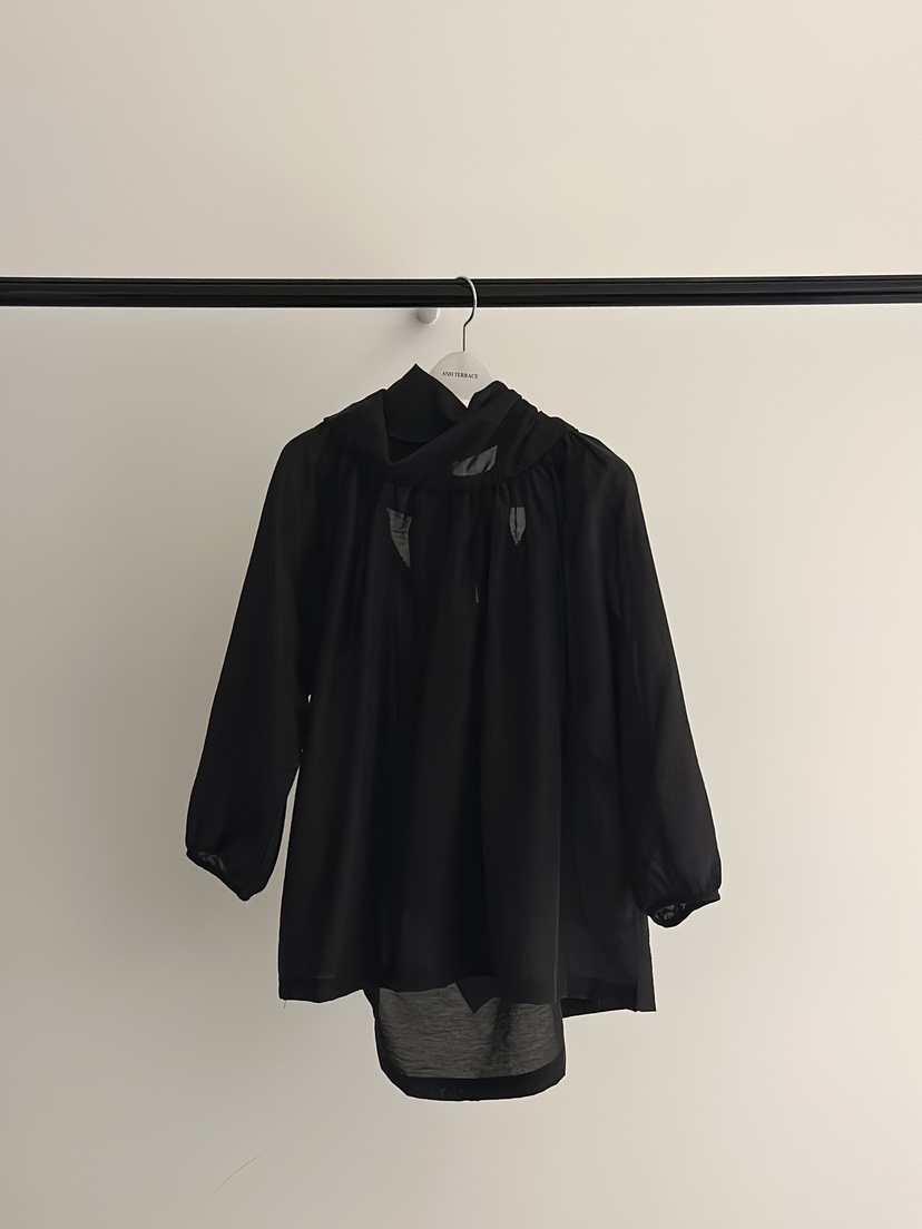 ANDTERRACE韓國代購女士新款推薦休閑熱賣時尚襯衫蕾絲衫ANDTERRACE襯衫/蕾絲衫圖色2黑色