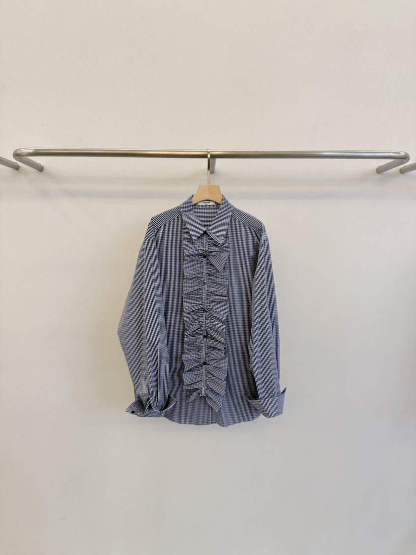 FORM東大門代購女裝新品26春季時尚熱賣襯衫蕾絲衫荷葉邊FORM襯衫/蕾絲衫圖色2