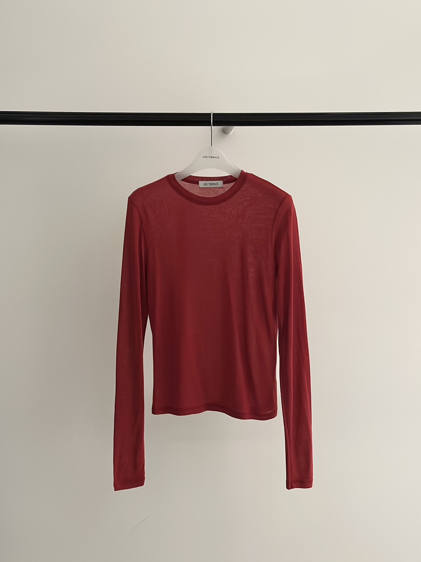 ANDTERRACE韓國直郵女士新款26春季人氣推薦時尚熱賣長袖T恤ANDTERRACE長袖T恤圖色2