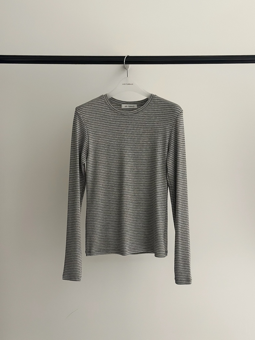 ANDTERRACE東大門直郵女裝新款時尚人氣職業推薦休閑長袖T恤ANDTERRACE長袖T恤圖色1