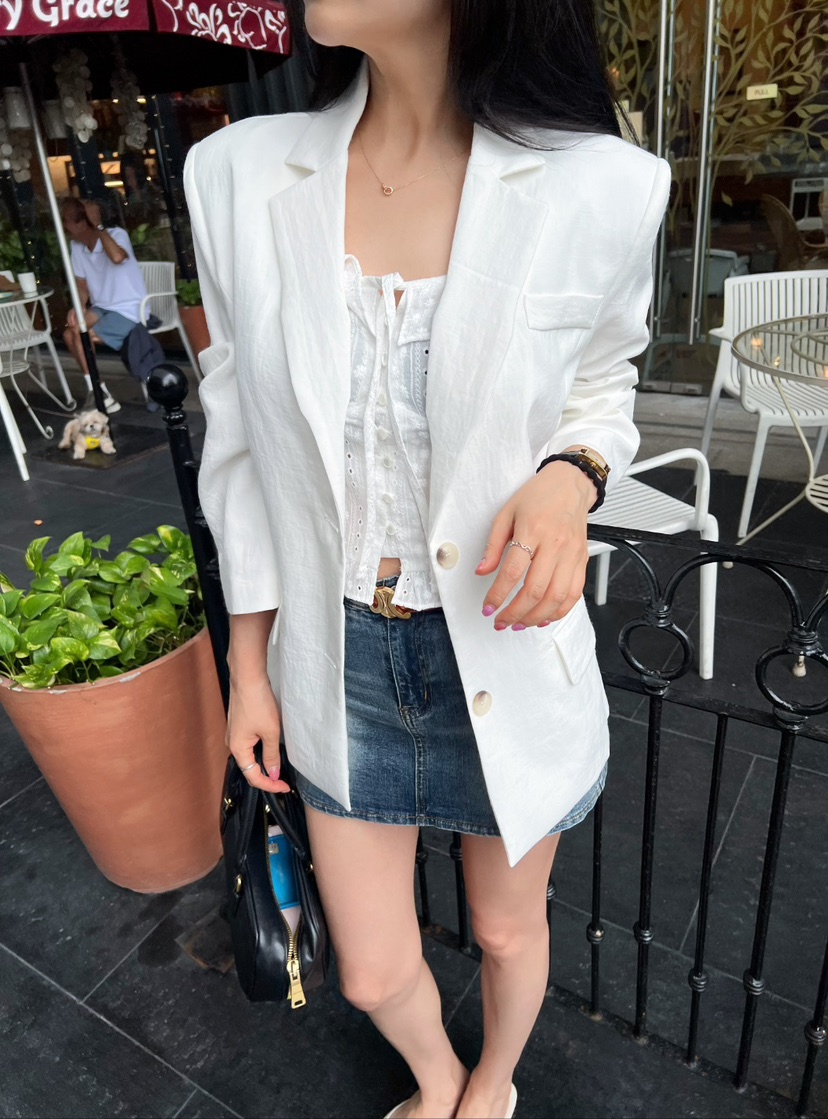 OLIVE TrEE東大門代購女裝新品休閑職業26春季人氣夾克天絲OLIVE TrEE夾克