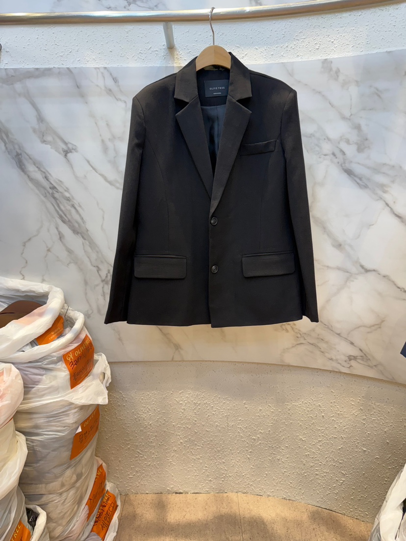 OLIVE TrEE東大門代購女裝新品休閑職業26春季人氣夾克天絲OLIVE TrEE夾克圖色3黑色