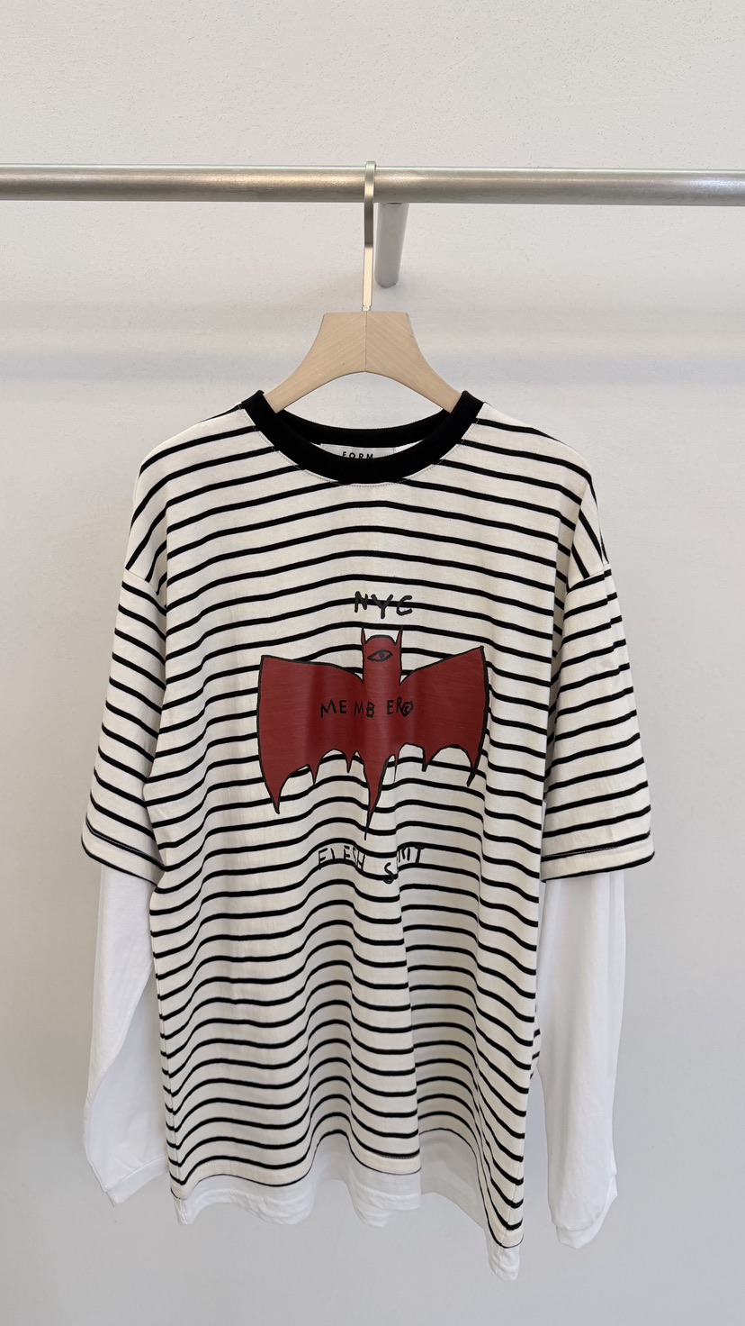 FORM韓國直郵女士新品人氣時尚職業休閑推薦長袖T恤假兩件FORM長袖T恤圖色1