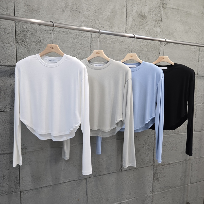 10CC東大門代購女裝新款推薦熱賣職業休閑26春季人氣長袖T恤10CC長袖T恤