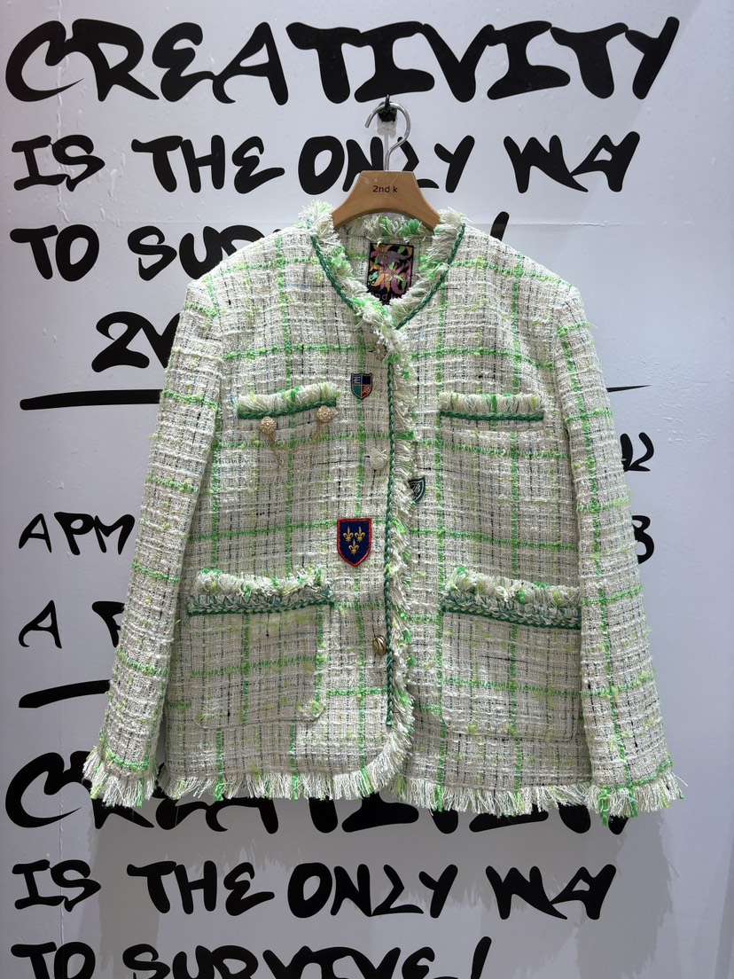 2ND K東大門代購女裝新品時尚人氣職業休閑推薦夾克流蘇2ND K夾克圖色1