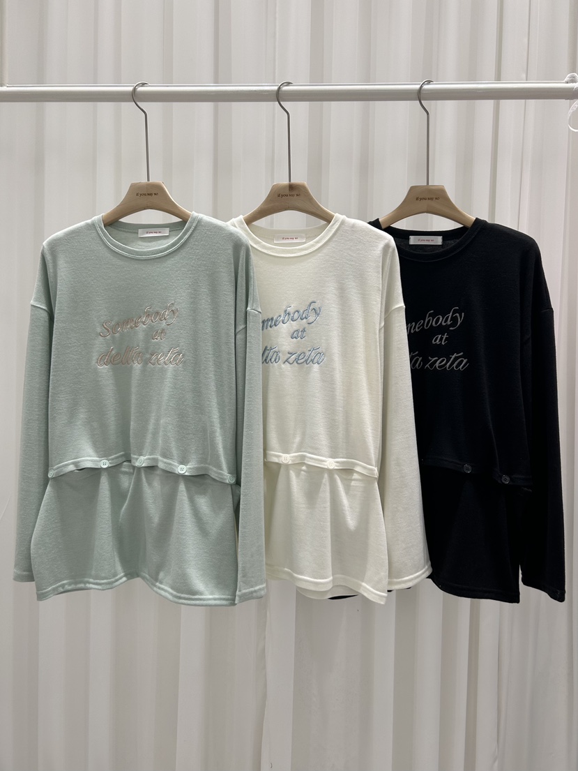 IF YOU SAY SO/PLUM-Q東大門代購女士新品26春季長袖T恤IF YOU SAY SO/PLUM-Q長袖T恤