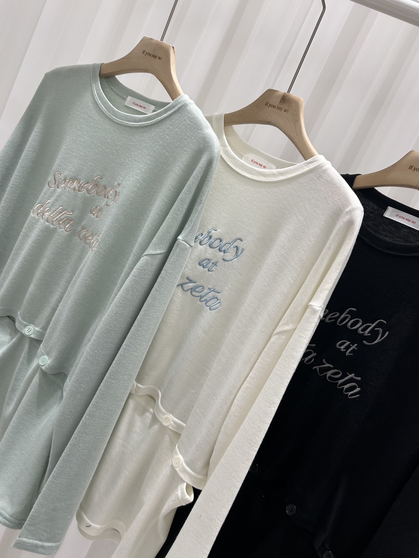 IF YOU SAY SO/PLUM-Q東大門代購女士新品26春季長袖T恤IF YOU SAY SO/PLUM-Q長袖T恤