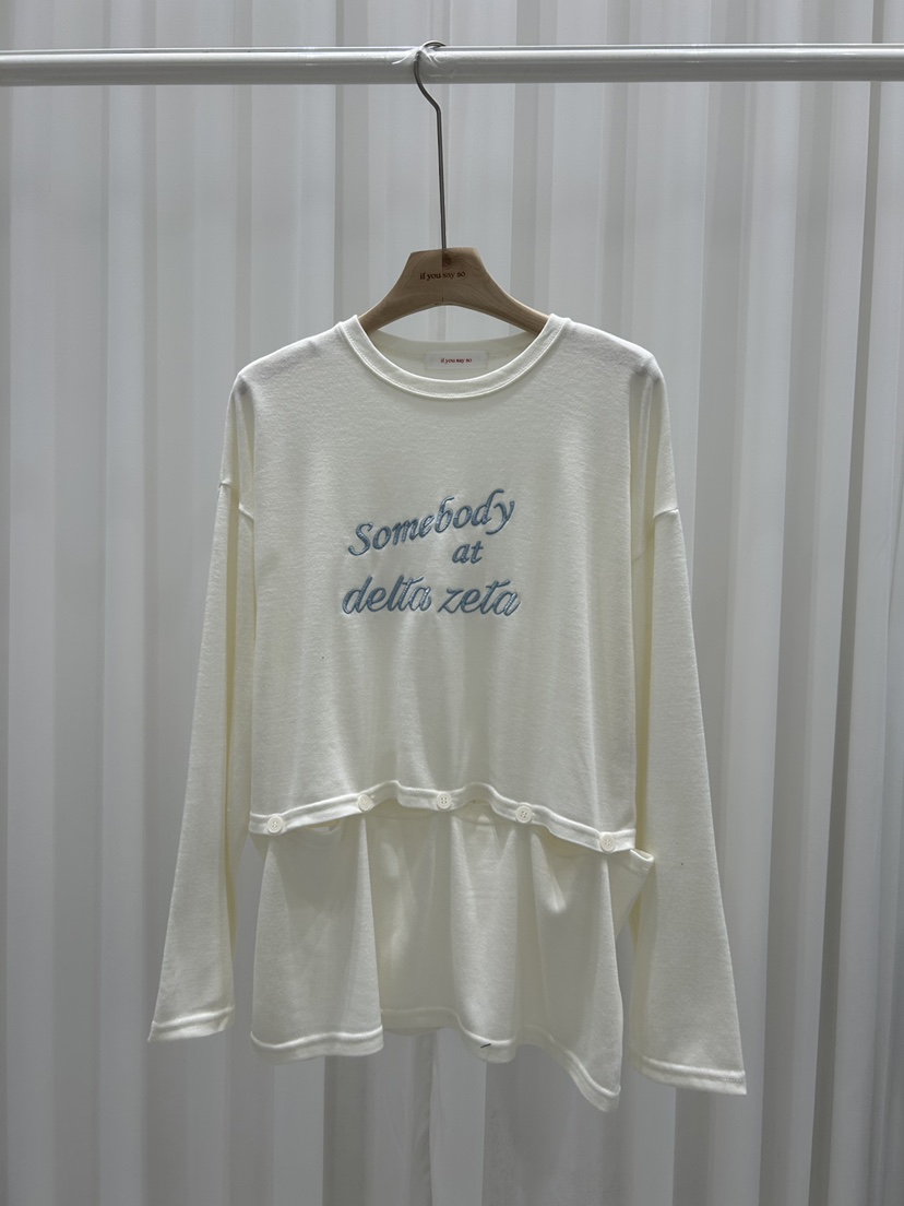 IF YOU SAY SO/PLUM-Q東大門代購女士新品26春季長袖T恤IF YOU SAY SO/PLUM-Q長袖T恤圖色1