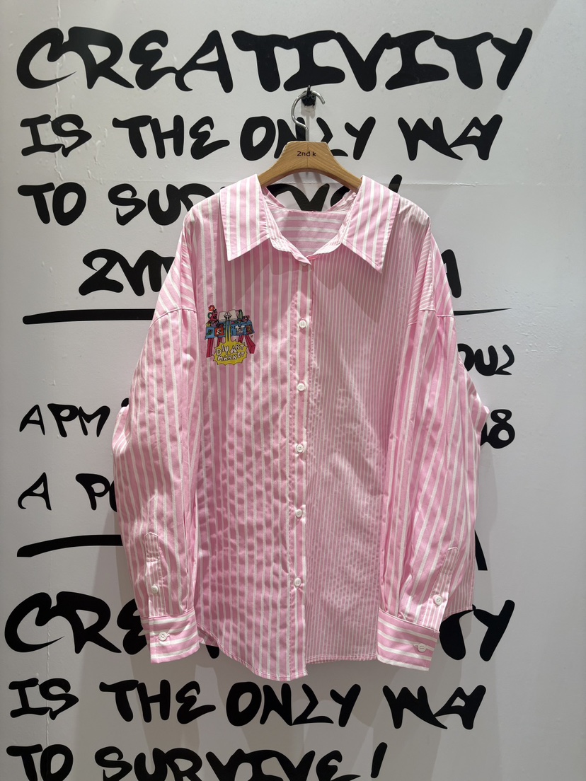 2ND K韓國代購女士新品26春季時尚休閑職業人氣襯衫蕾絲衫2ND K襯衫/蕾絲衫圖色4