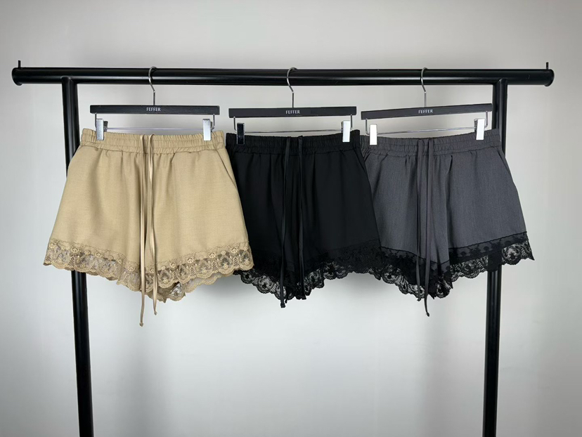 FEFFER韓國代購女裝新款26春季人氣職業推薦時尚短褲蕾絲FEFFER短褲