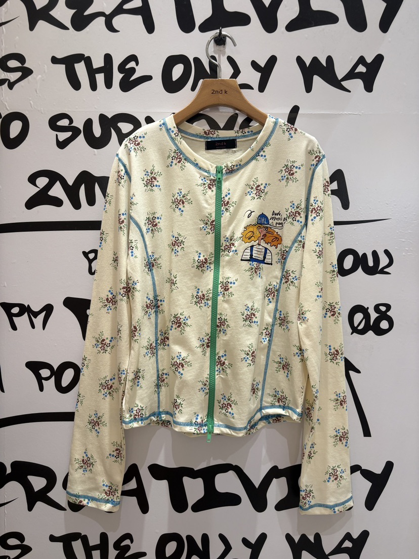 2ND K韓國代購女士新款26春季人氣熱賣推薦時尚長袖T恤拉鏈2ND K長袖T恤圖色3