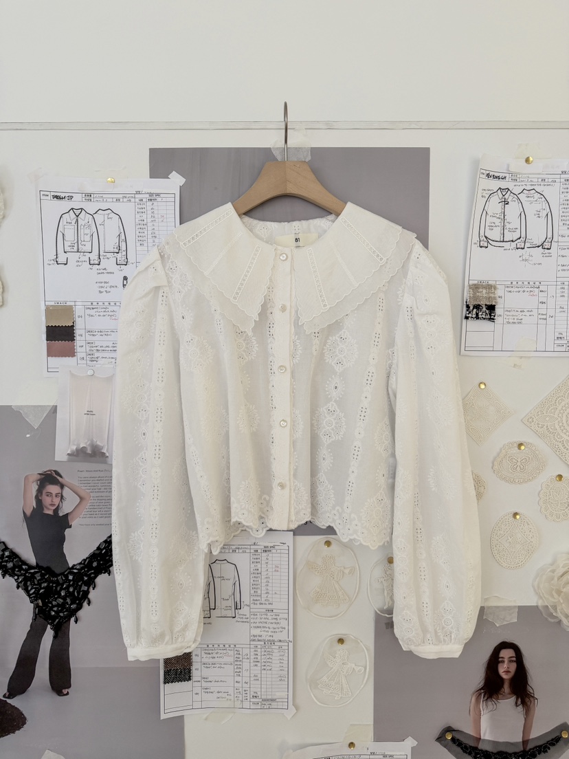 81 MARKET-L東大門直郵女裝新品熱賣職業26春季襯衫蕾絲衫81 MARKET-L襯衫/蕾絲衫圖色1