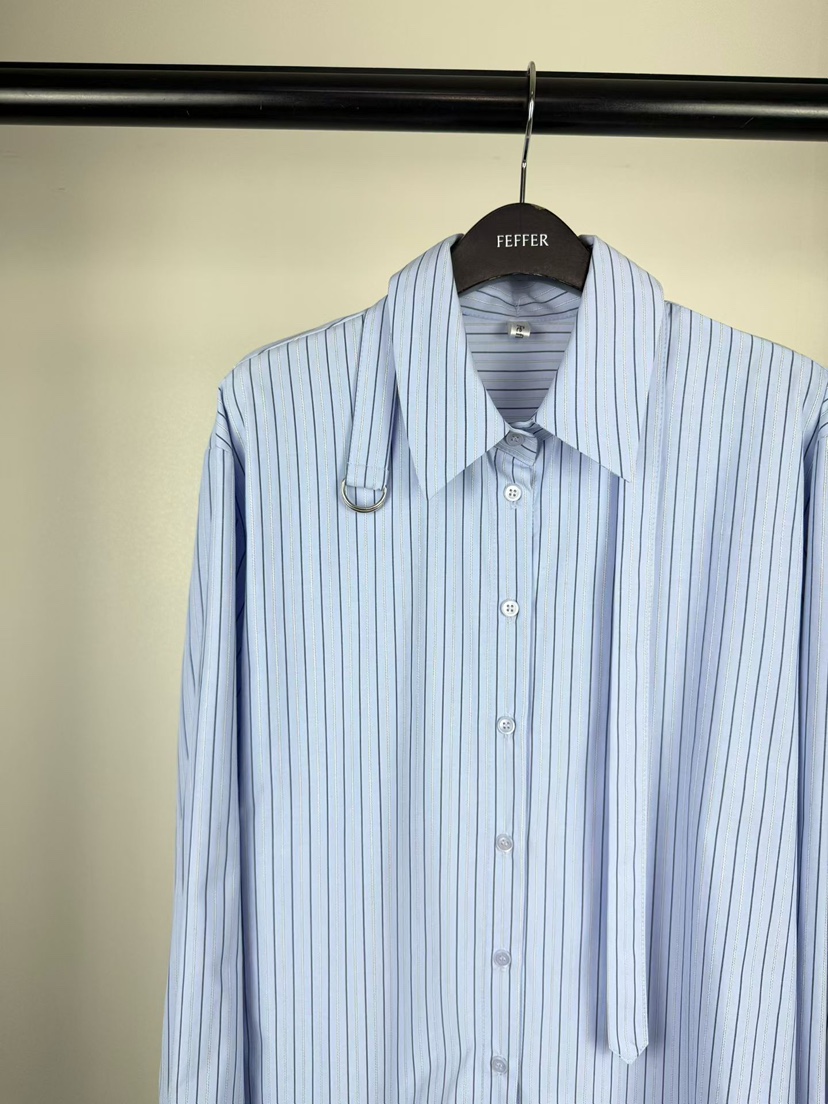 FEFFER東大門實拍女士新款休閑人氣推薦襯衫蕾絲衫含腰帶FEFFER襯衫/蕾絲衫