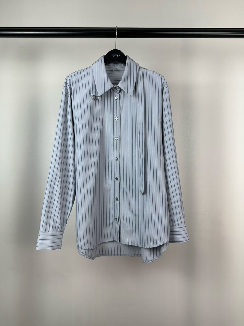 FEFFER東大門實拍女士新款休閑人氣推薦襯衫蕾絲衫含腰帶FEFFER襯衫/蕾絲衫圖色2