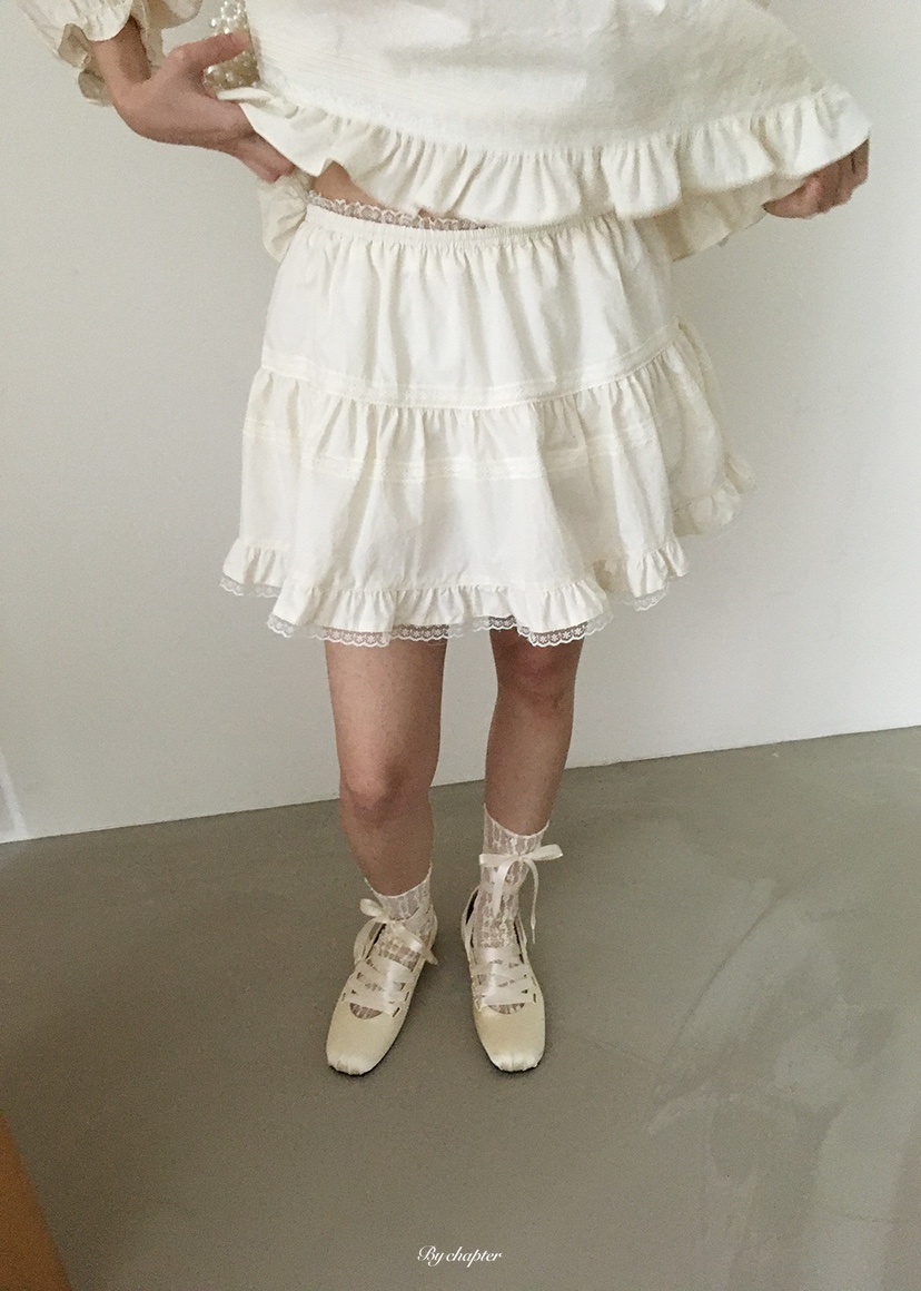 BY CHAPTER東大門代購女裝新款熱賣人氣26春季推薦時尚短裙BY Chapter短裙圖色2奶油色