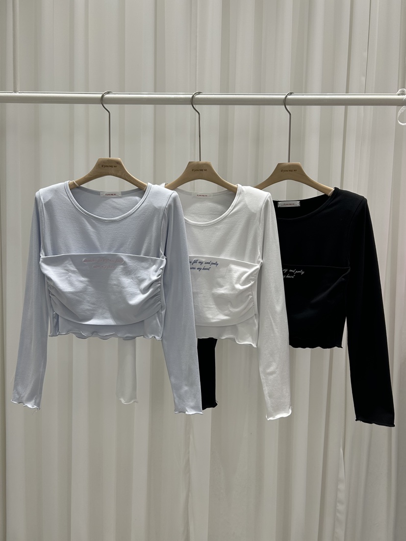 IF YOU SAY SO/PLUM-Q東大門實拍女士新品職業長袖T恤IF YOU SAY SO/PLUM-Q長袖T恤