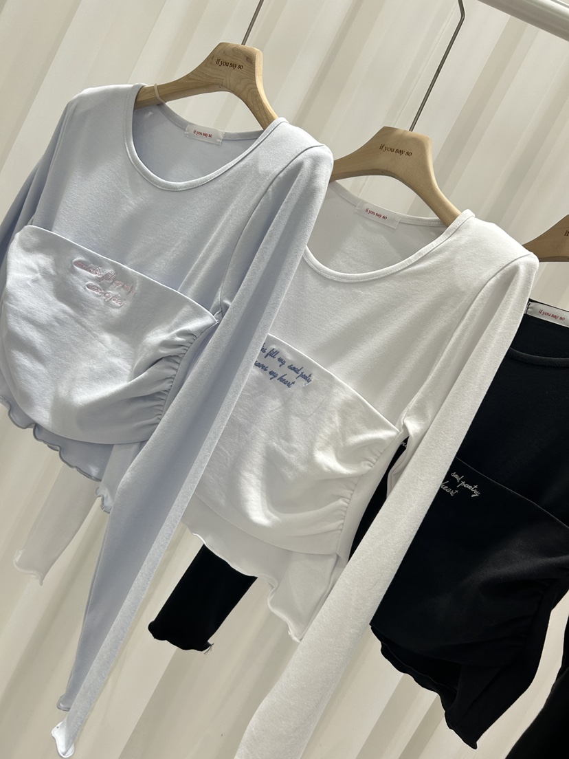 IF YOU SAY SO/PLUM-Q東大門實拍女士新品職業長袖T恤IF YOU SAY SO/PLUM-Q長袖T恤