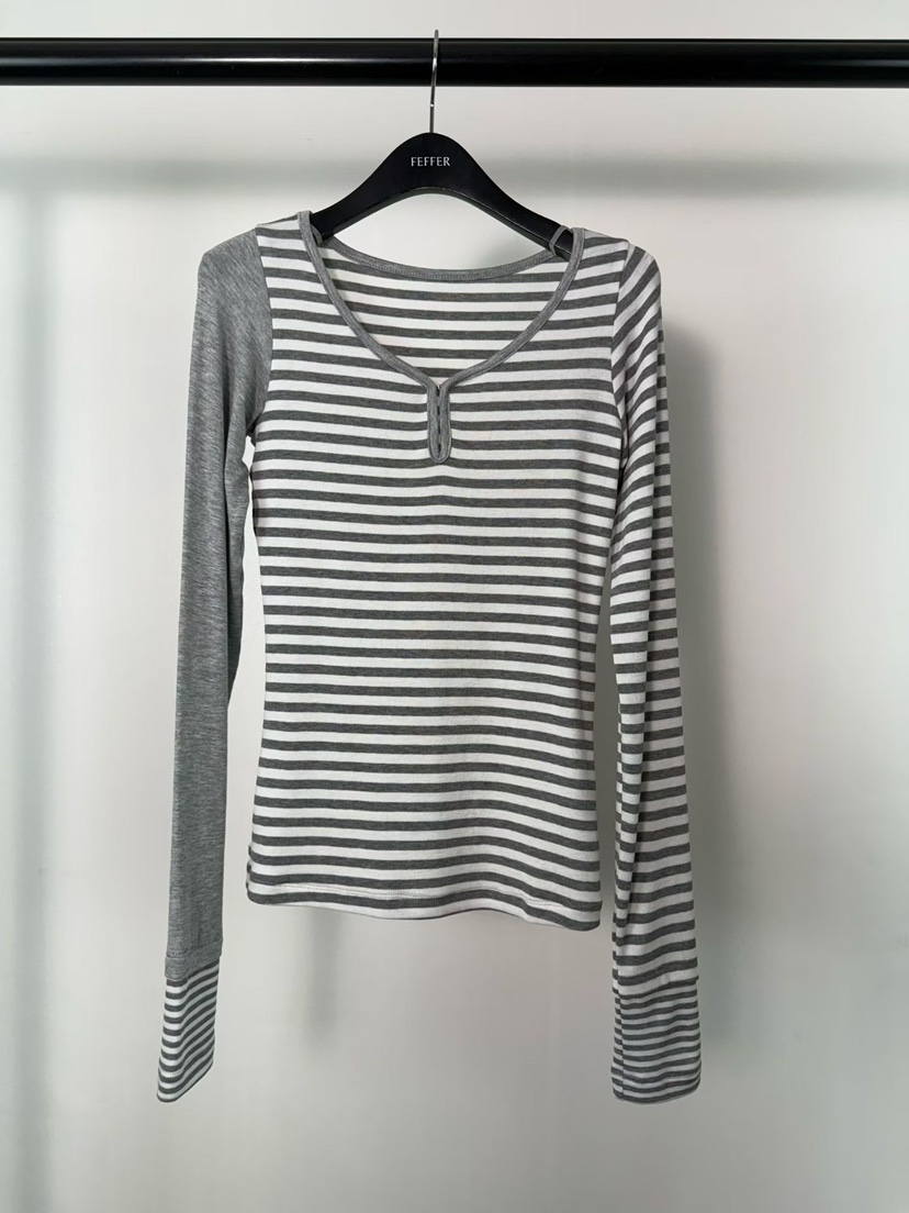 FEFFER東大門代購女士新款休閑時尚熱賣人氣推薦26春季長袖T恤FEFFER長袖T恤圖色1