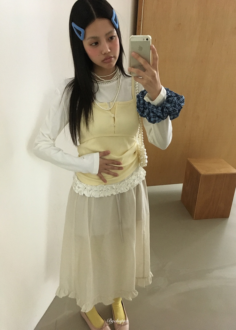 BY CHAPTER韓國代購女士新品26春季熱賣職業推薦時尚長裙BY Chapter長裙