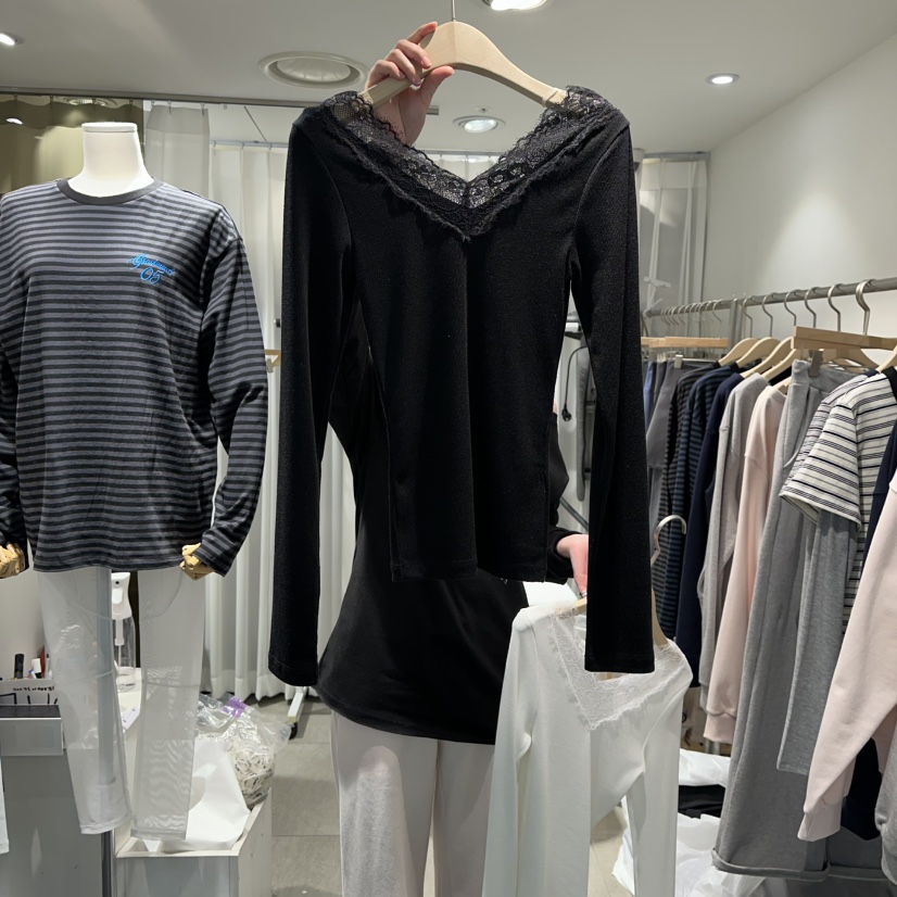 THE LOT韓國直郵女裝新品26春季職業推薦人氣休閑長袖T恤THE LOT/	LOT長袖T恤圖色2