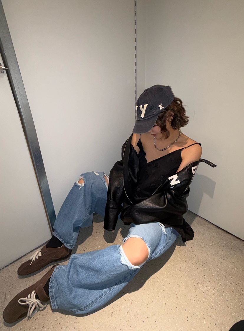 ARSERA韓國代購女士新品熱賣推薦職業26春季人氣牛仔褲破洞ARSERA牛仔褲