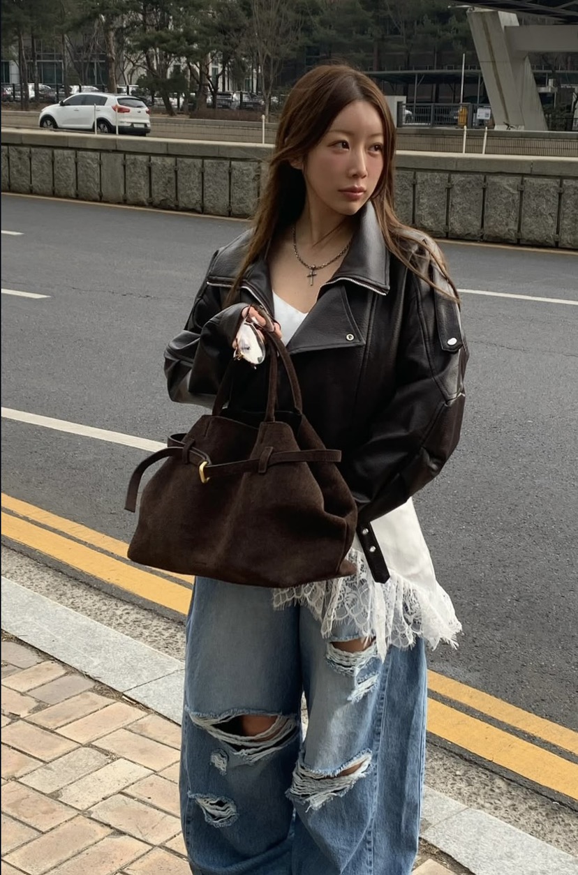 ARSERA韓國代購女士新品熱賣推薦職業26春季人氣牛仔褲破洞ARSERA牛仔褲