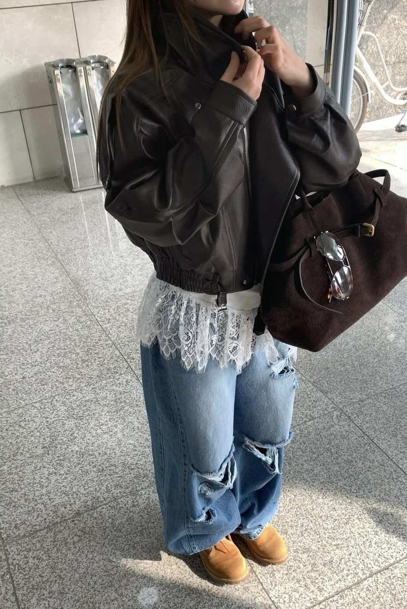 ARSERA韓國代購女士新品熱賣推薦職業26春季人氣牛仔褲破洞ARSERA牛仔褲