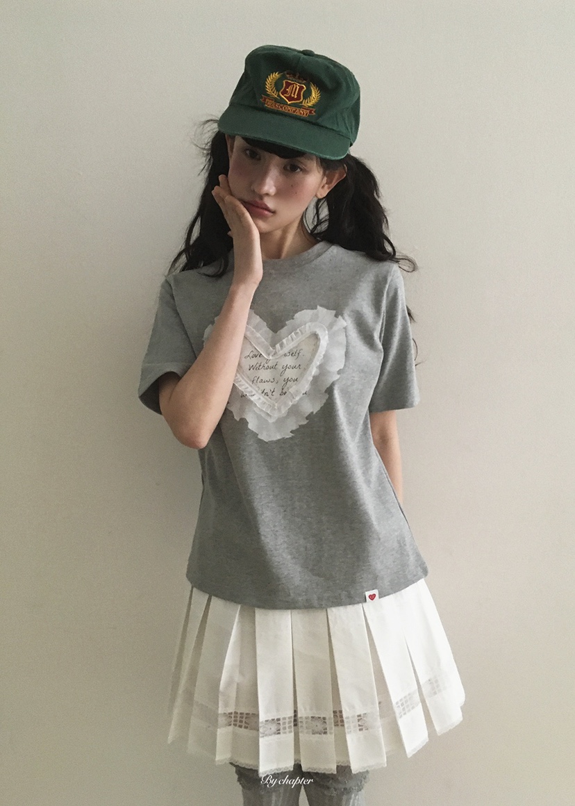 BY CHAPTER東大門直郵女裝新品休閑職業人氣T恤荷葉邊雪紡BY ChapterT恤