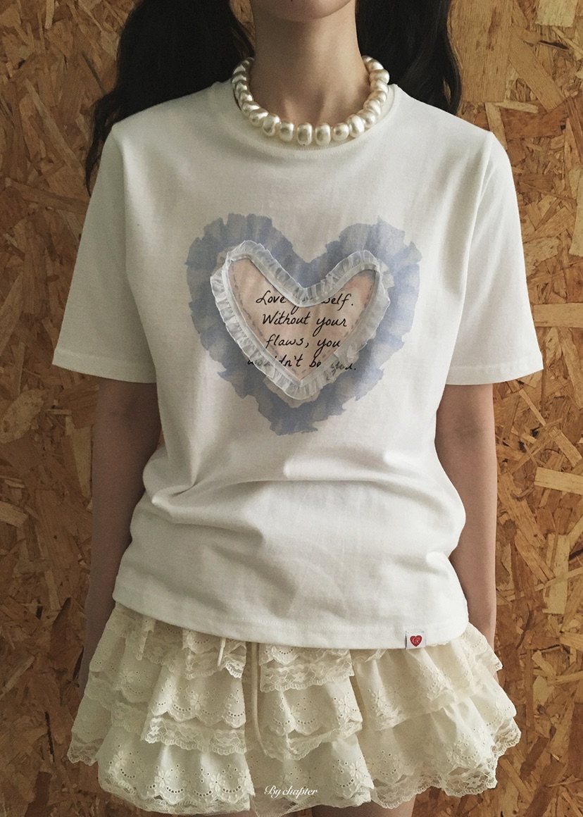 BY CHAPTER東大門直郵女裝新品休閑職業人氣T恤荷葉邊雪紡BY ChapterT恤圖色4