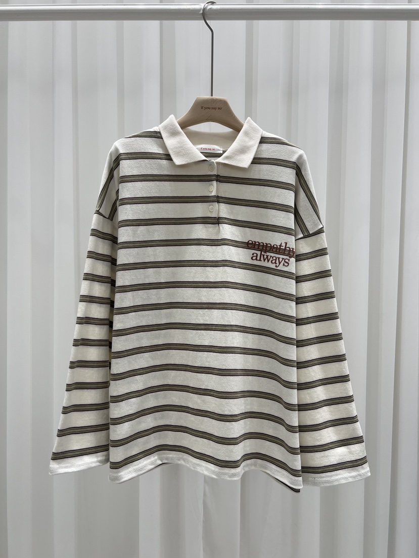 IF YOU SAY SO/PLUM-Q韓國代購女士新款26春季長袖T恤IF YOU SAY SO/PLUM-Q長袖T恤圖色3卡其綠