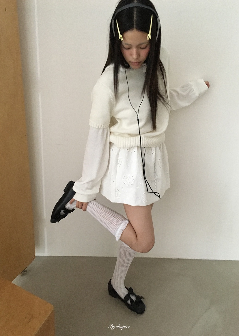 BY CHAPTER東大門直郵女士新款推薦休閑時尚熱賣短裙刺繡BY Chapter短裙